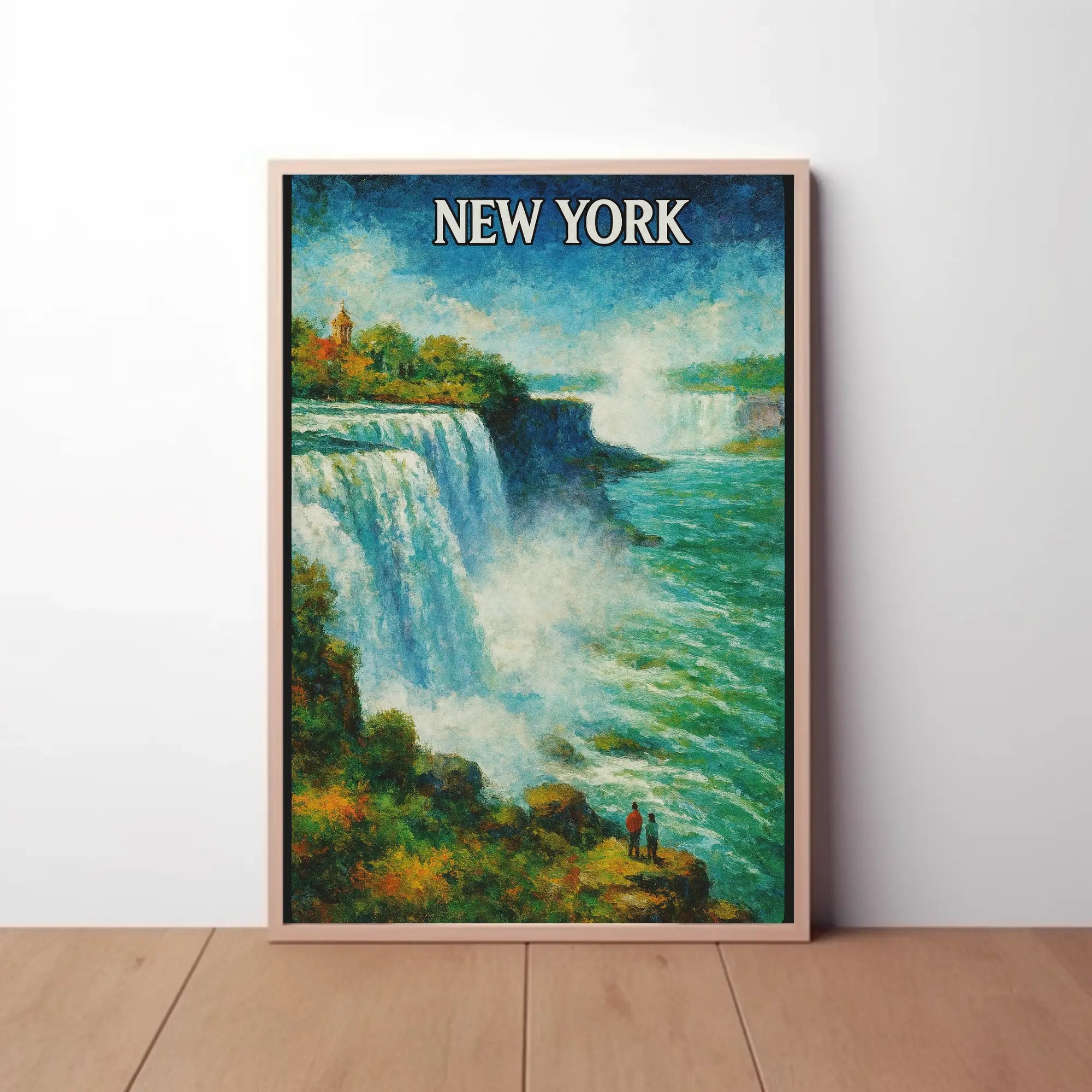 Niagara Falls New York Artistic Travel Poster PosterGoat