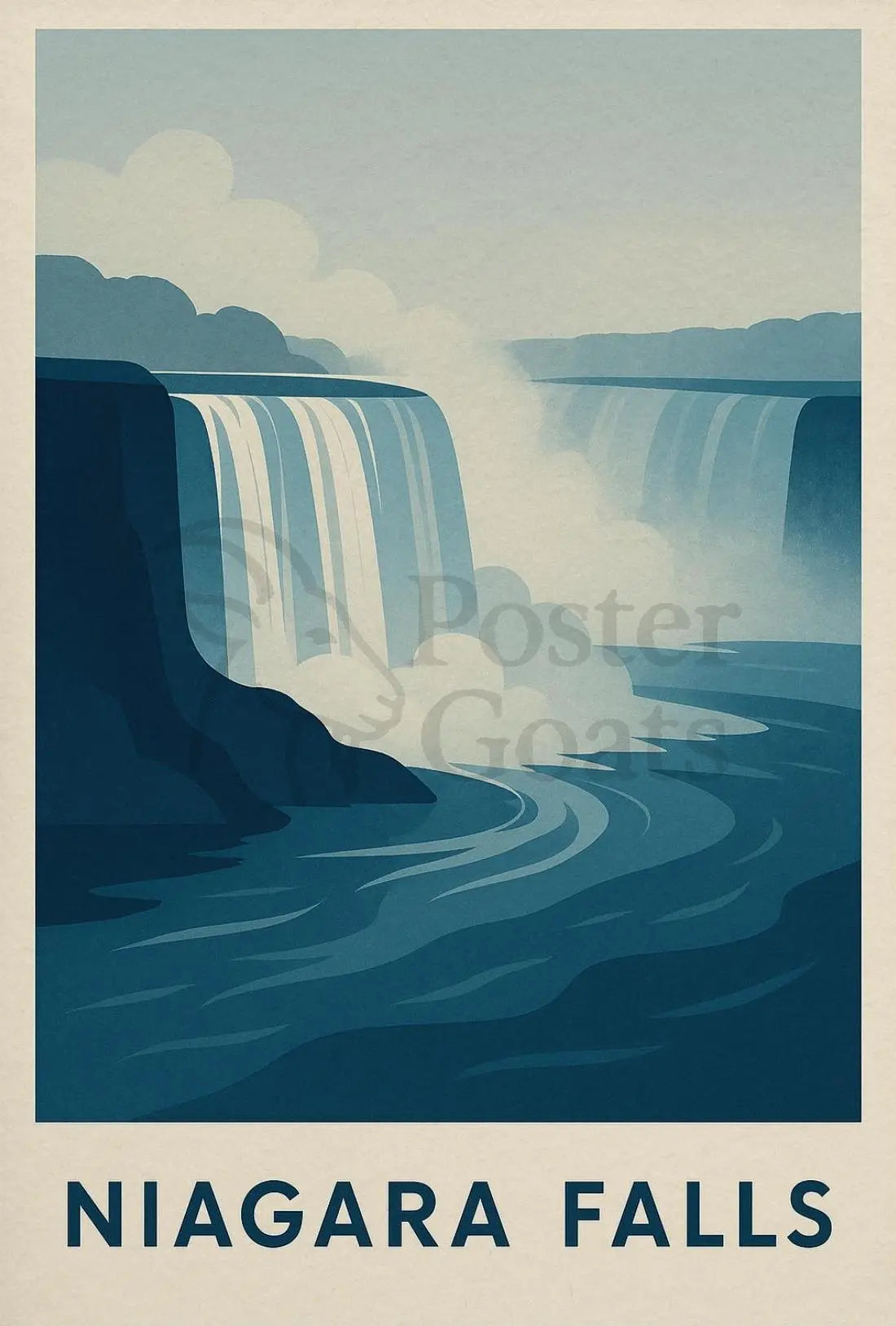 Niagara Falls Vintage Travel Masterpiece Poster PosterGoat