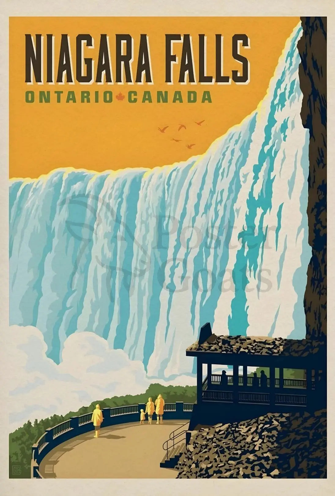 Niagara Falls Vintage Travel Ontario Adventure Poster PosterGoat