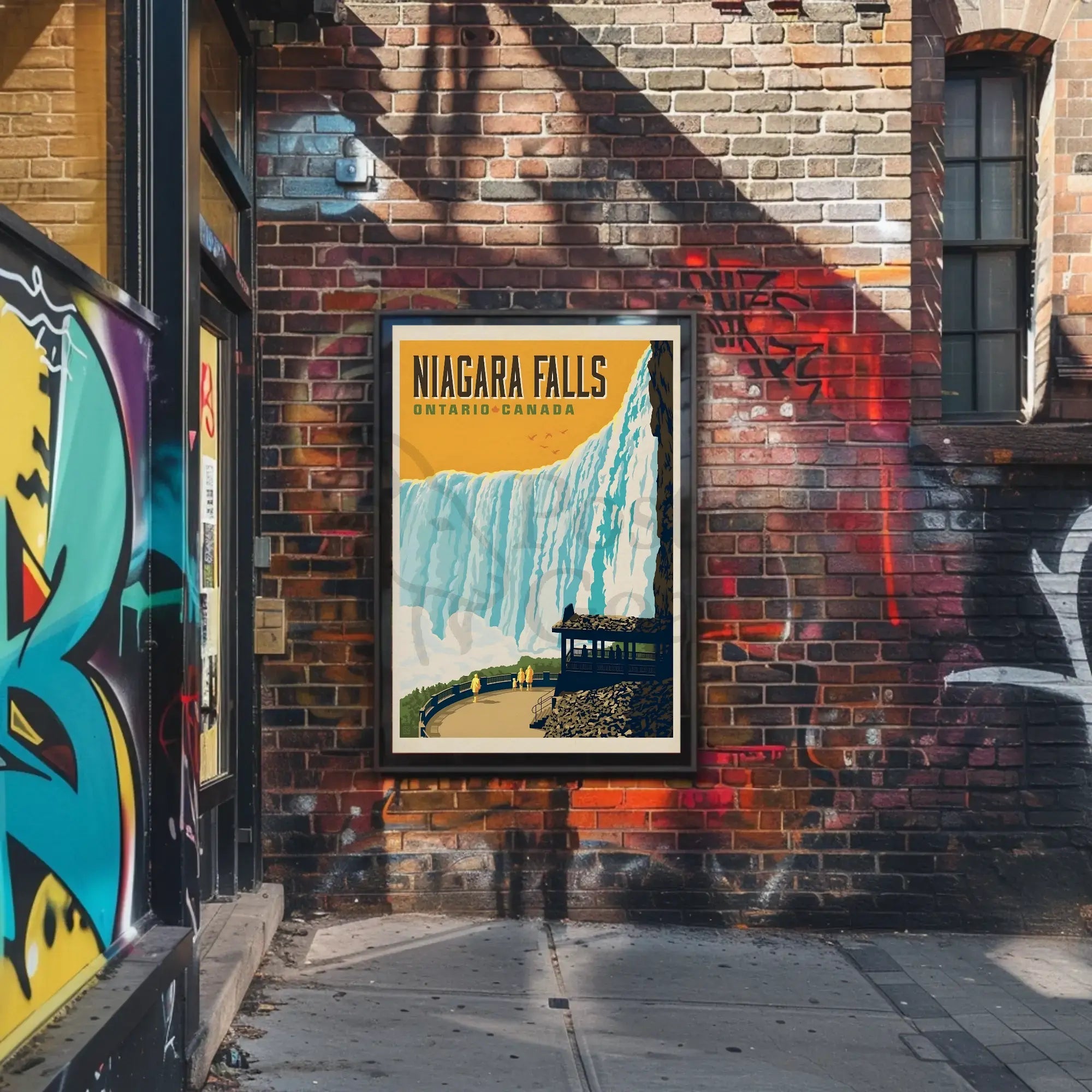 Niagara Falls Vintage Travel Ontario Adventure Poster PosterGoat