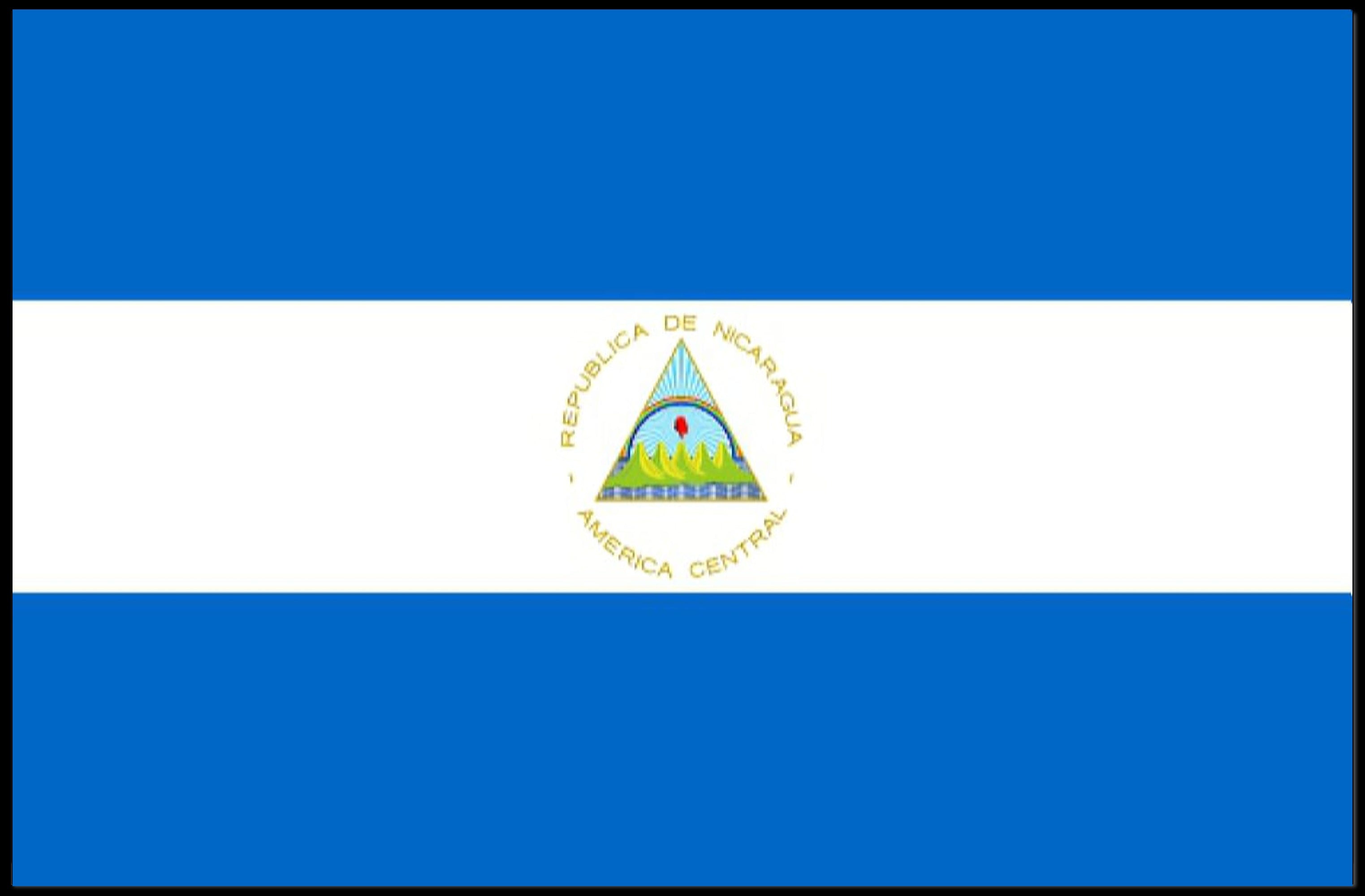 Nicaraguan National Flag Representation Country Flag Poster PosterGoat