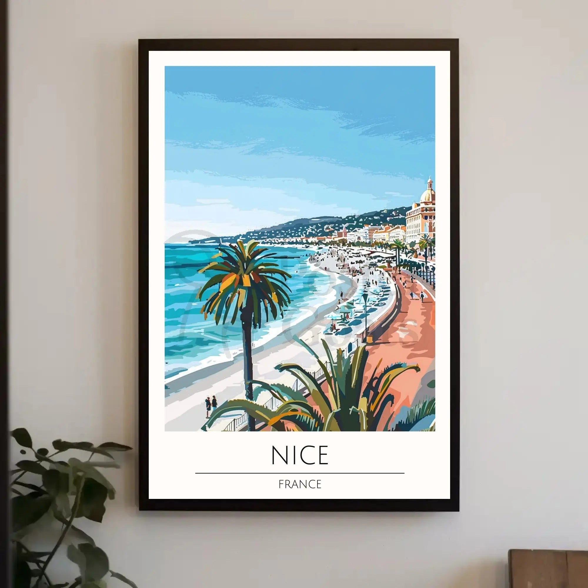 Nice France Beach Vibes Travel Poster PosterGoat