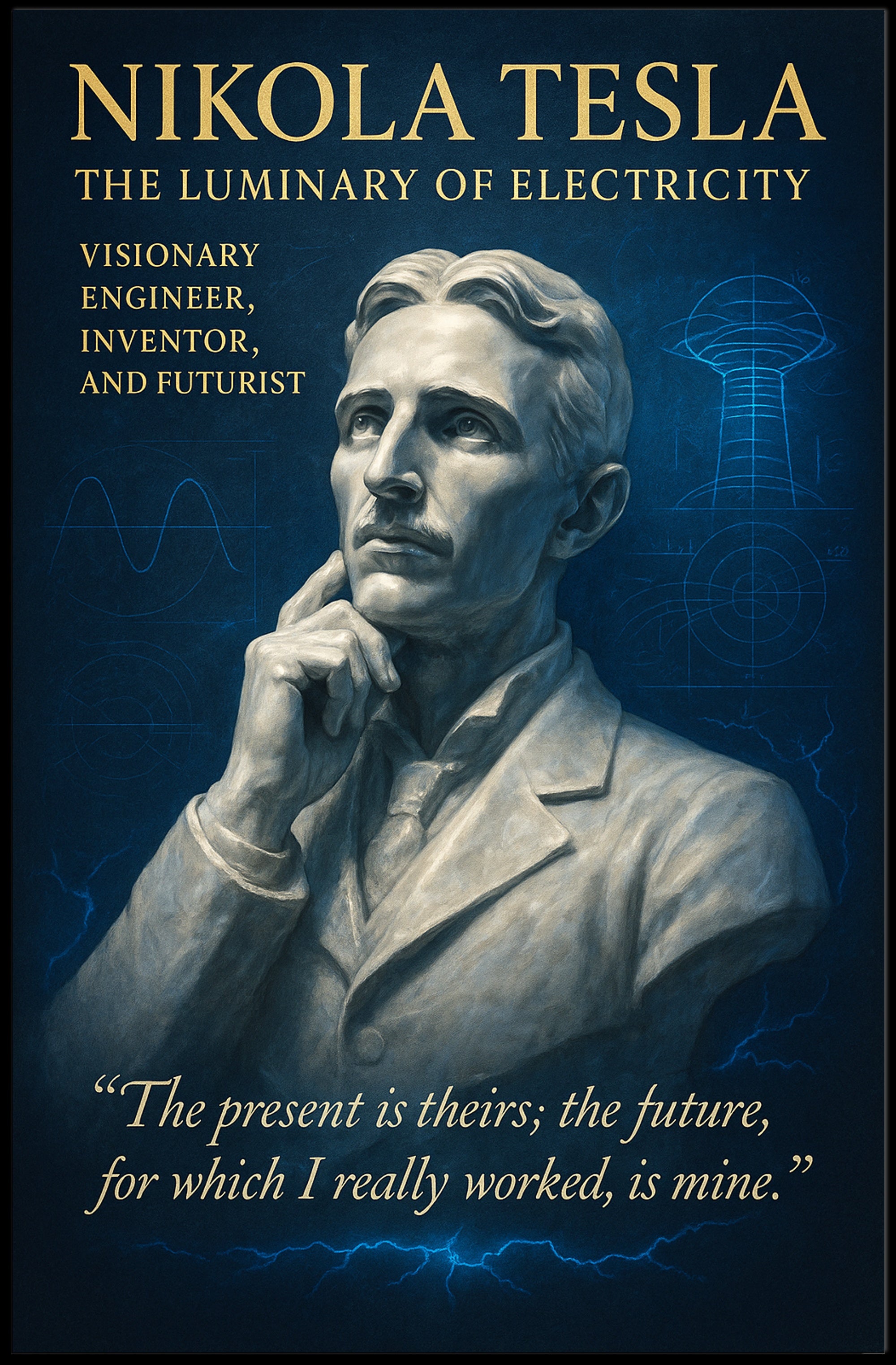 Nikola Tesla The Luminary Of Poster PosterGoat