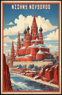 Nizhny Novgorod Winter Russian Travel Poster PosterGoat