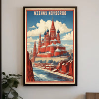 Nizhny Novgorod Winter Russian Travel Poster PosterGoat