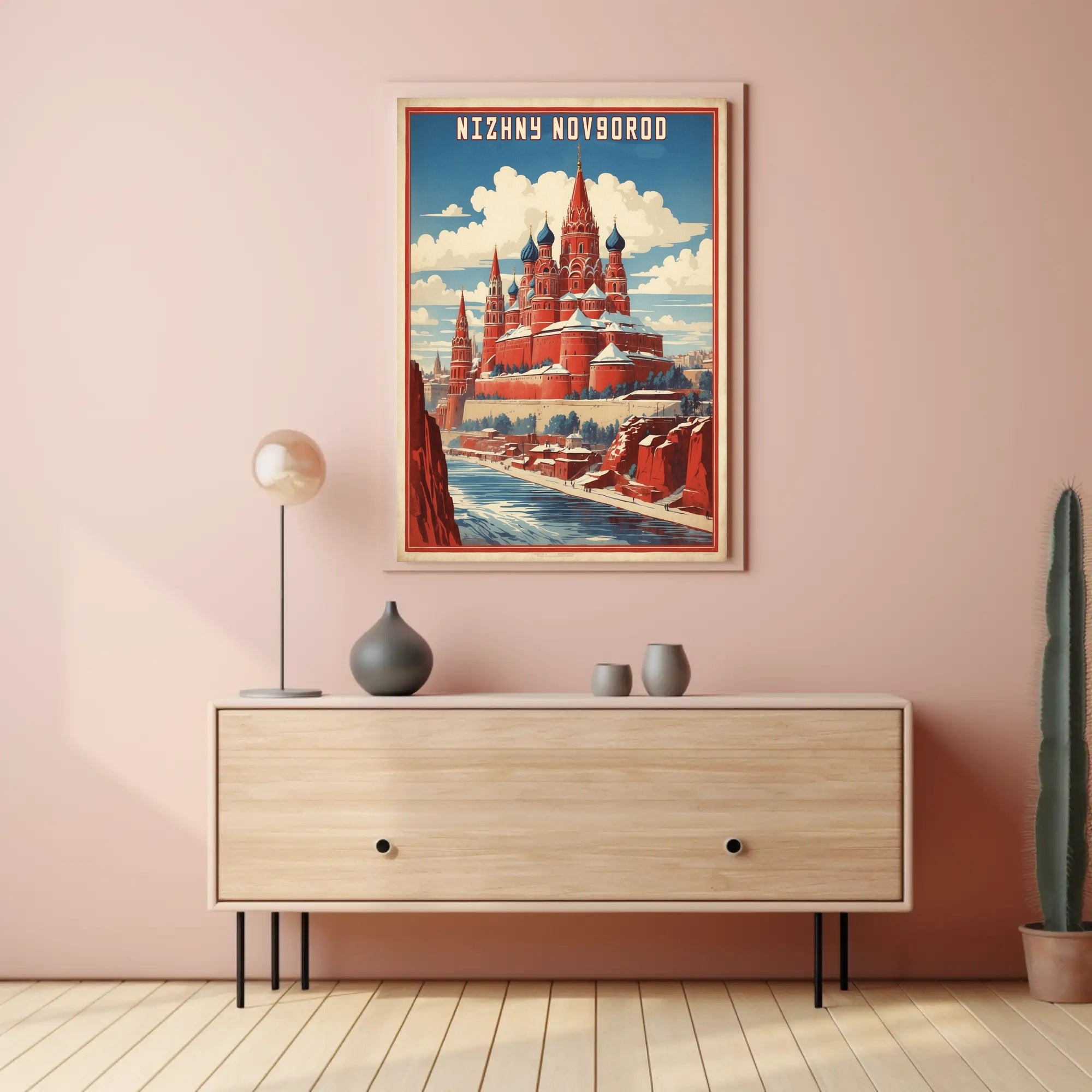 Nizhny Novgorod Winter Russian Travel Poster PosterGoat