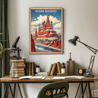 Nizhny Novgorod Winter Russian Travel Poster PosterGoat