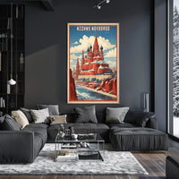 Nizhny Novgorod Winter Russian Travel Poster PosterGoat