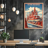 Nizhny Novgorod Winter Russian Travel Poster PosterGoat