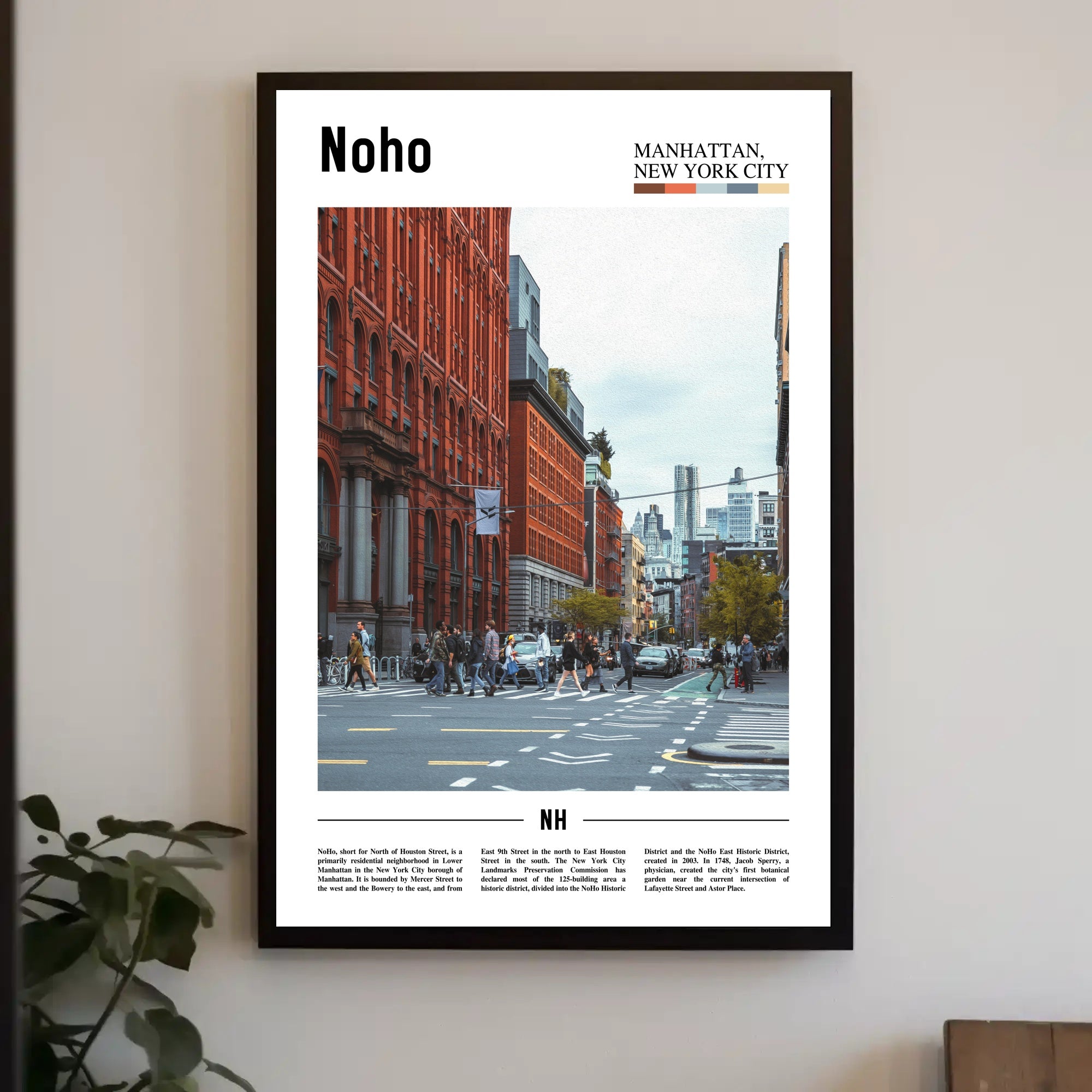 Noho Street Scene Manhattan Travel Poster PosterGoat