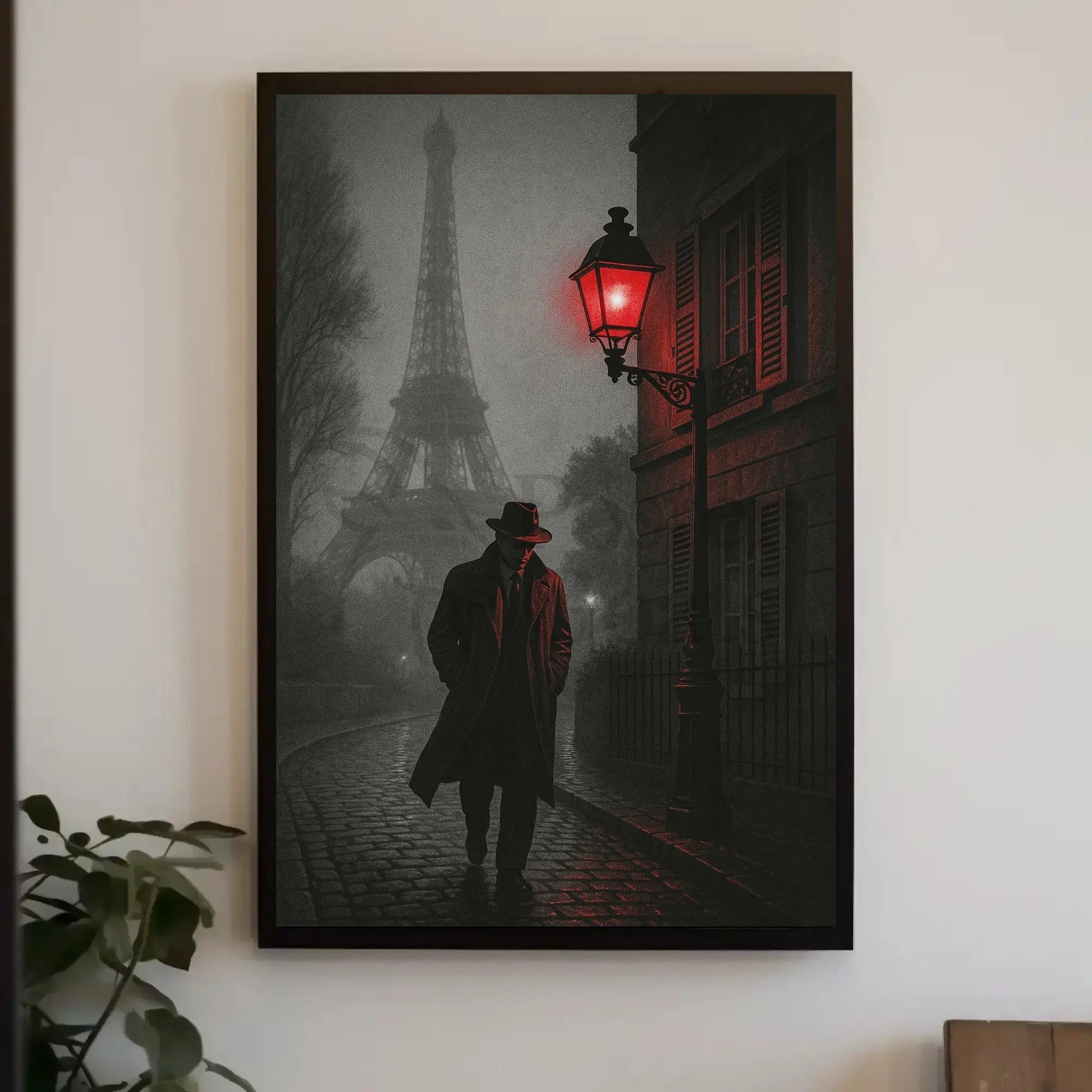 Noir Detective Paris Scene Poster - Abstract, Artistic, or Pop Culture Poster PosterGoat