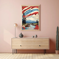 North Carolina Scenic Landscape Travel Poster PosterGoat