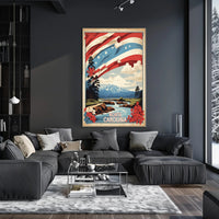 North Carolina Scenic Landscape Travel Poster PosterGoat