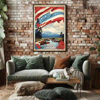 North Carolina Scenic Landscape Travel Poster PosterGoat