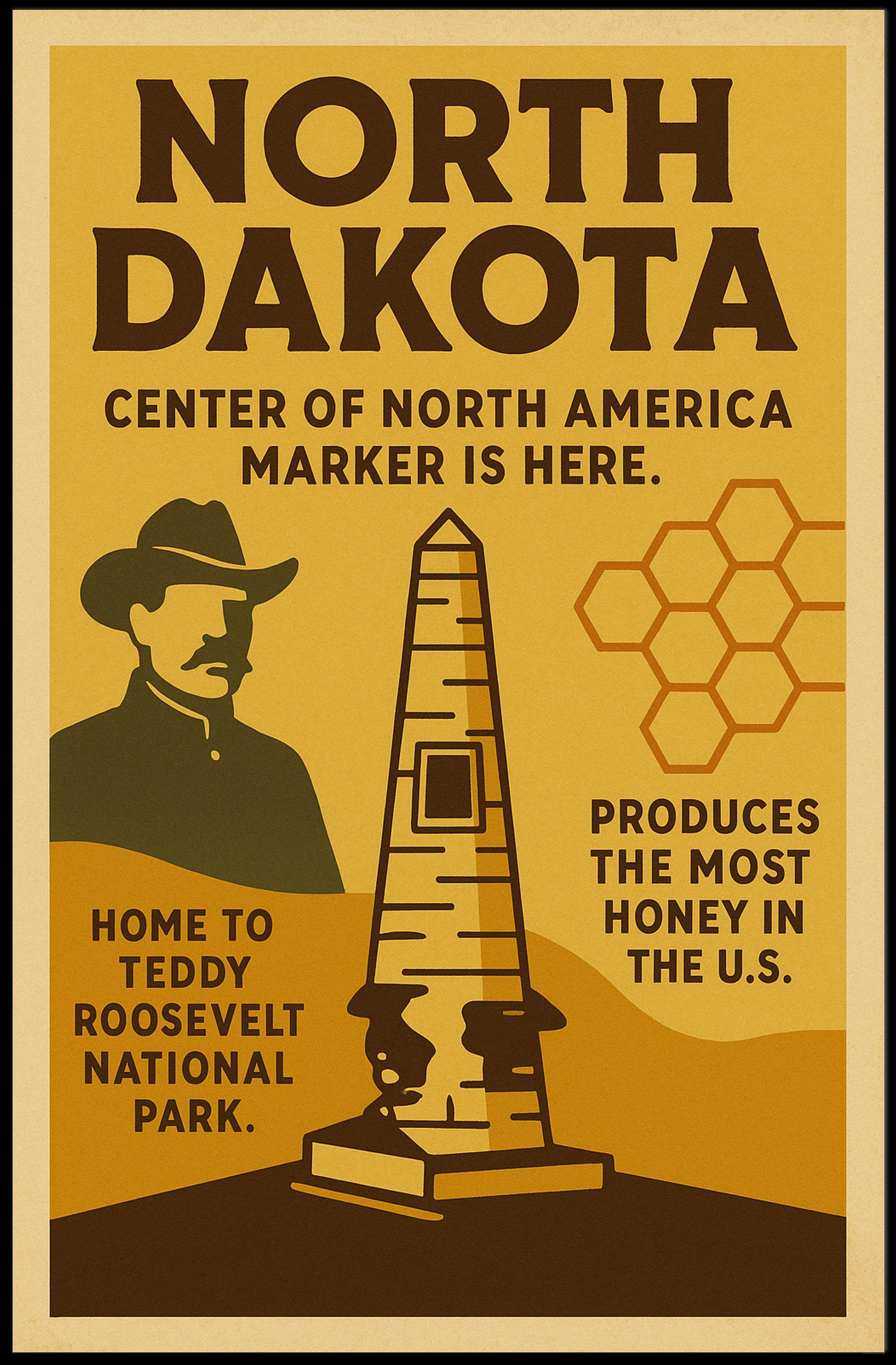 North Dakota Highlights Poster PosterGoat