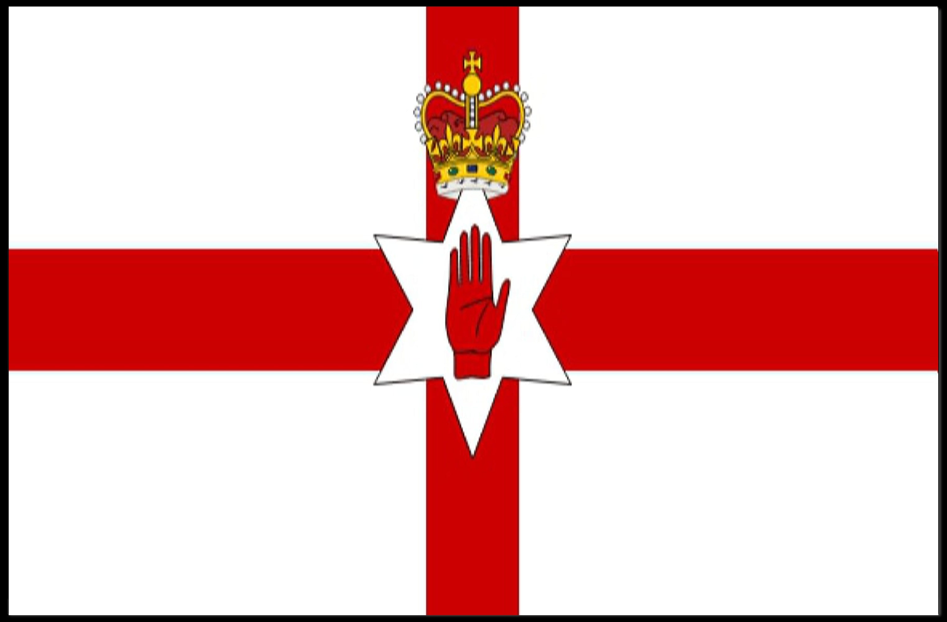 Northern Ireland Flag with Bold Heraldic Symbols - Country Flag Poster PosterGoat