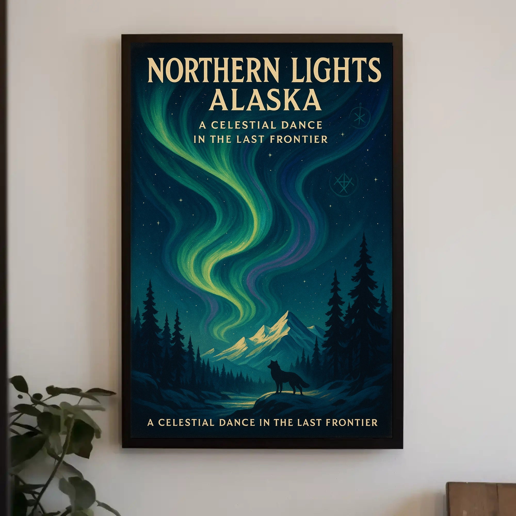 Northern Lights Poster A Celestial Dance Art PosterGoat