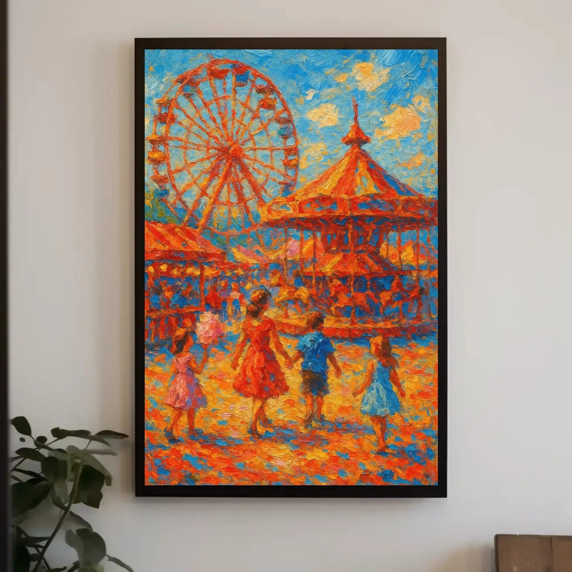 Nostalgic Amusement Park Vibes Artistic Pop Culture Poster PosterGoat