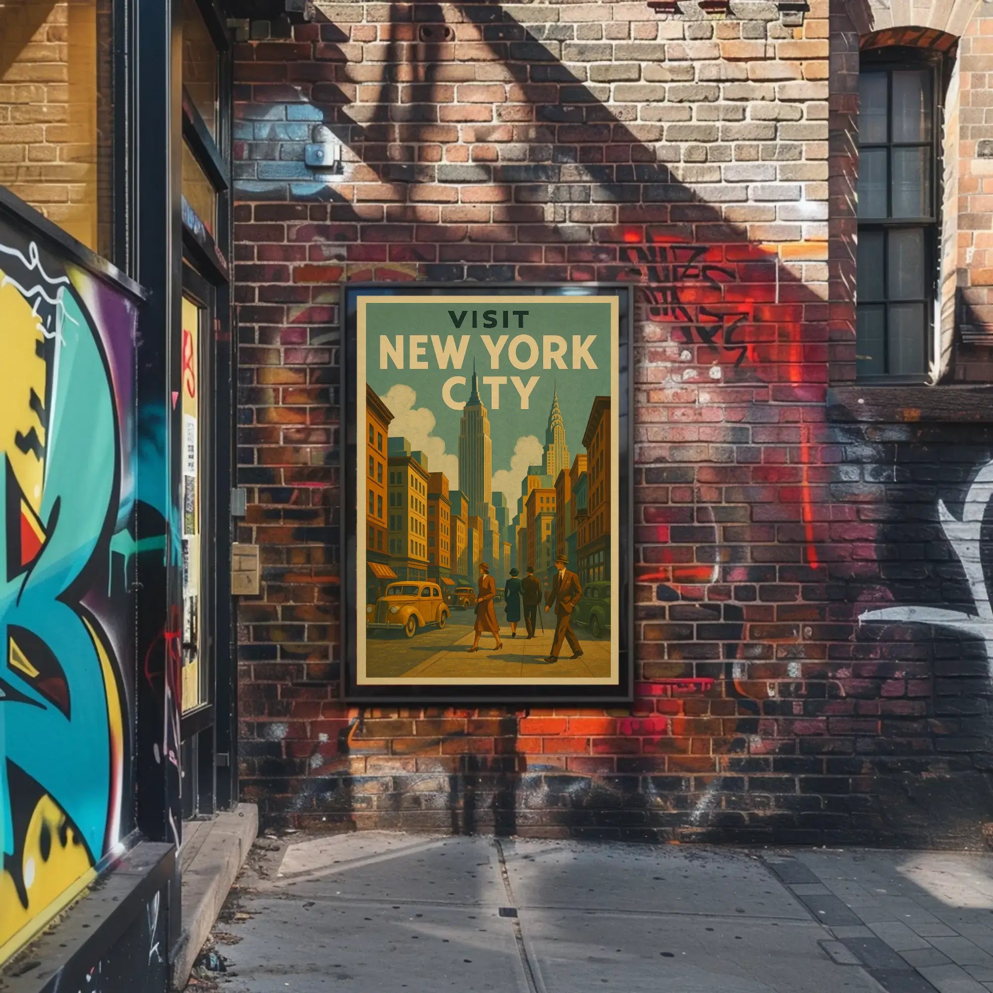 Nostalgic Charm: New York City Travel Poster PosterGoat