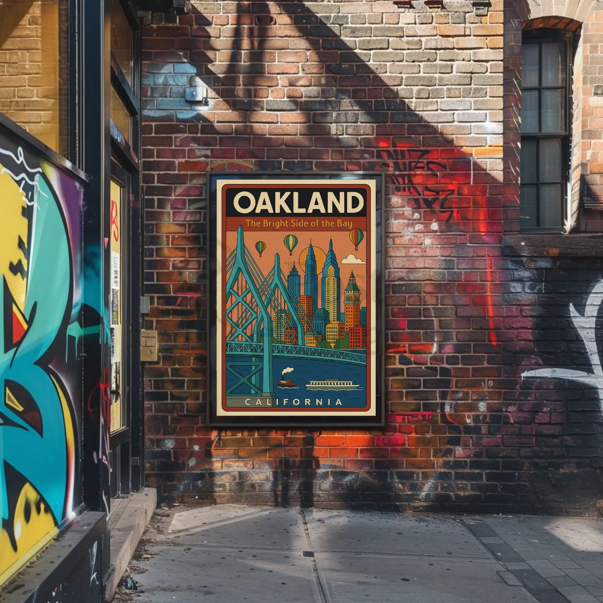Oakland's Vibrant Charm Travel Poster PosterGoat
