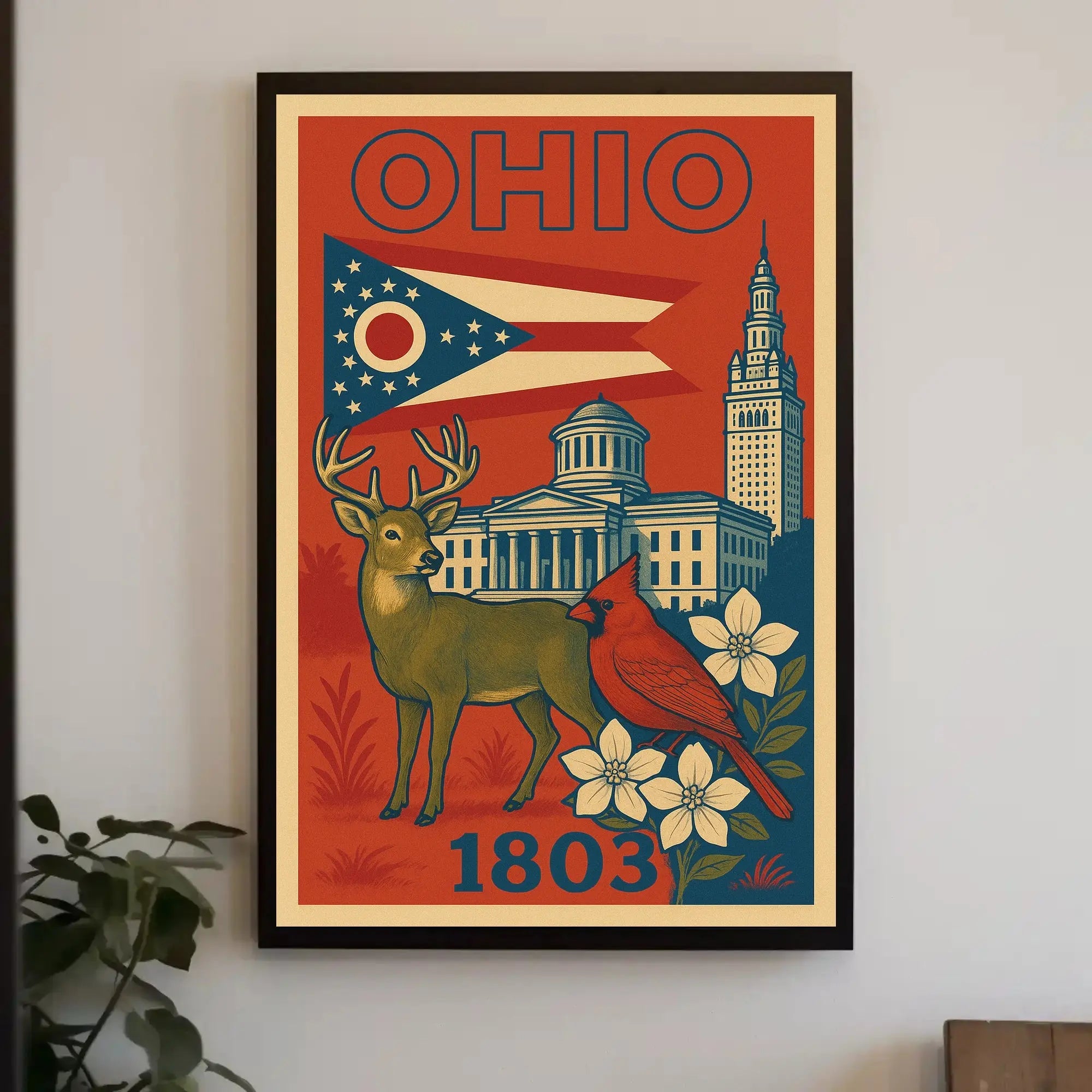 Ohio Heritage Vintage Art Poster Cultural or Heritage Poster PosterGoat
