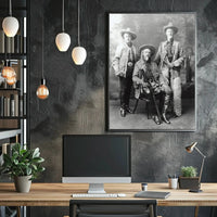 Old West Cowboy Trio Heritage Poster Wall Art Decor PosterGoat