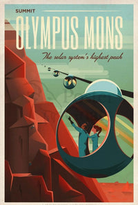 Olympus Mons Space Tourism Adventure Poster PosterGoat