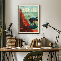 Olympus Mons Space Tourism Adventure Poster PosterGoat