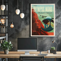 Olympus Mons Space Tourism Adventure Poster PosterGoat