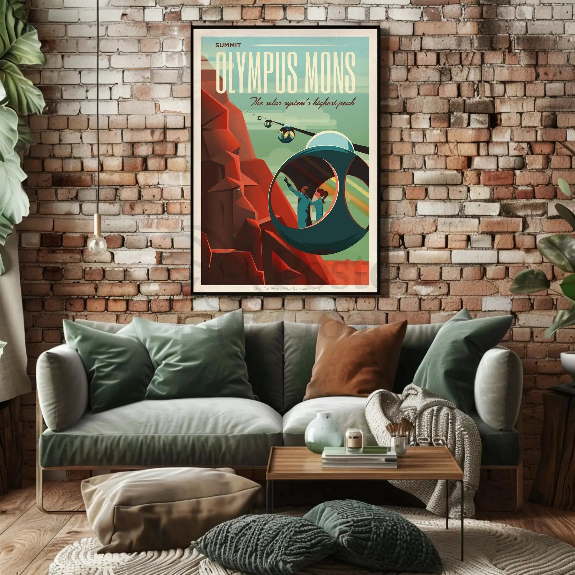 Olympus Mons Space Tourism Adventure Poster PosterGoat