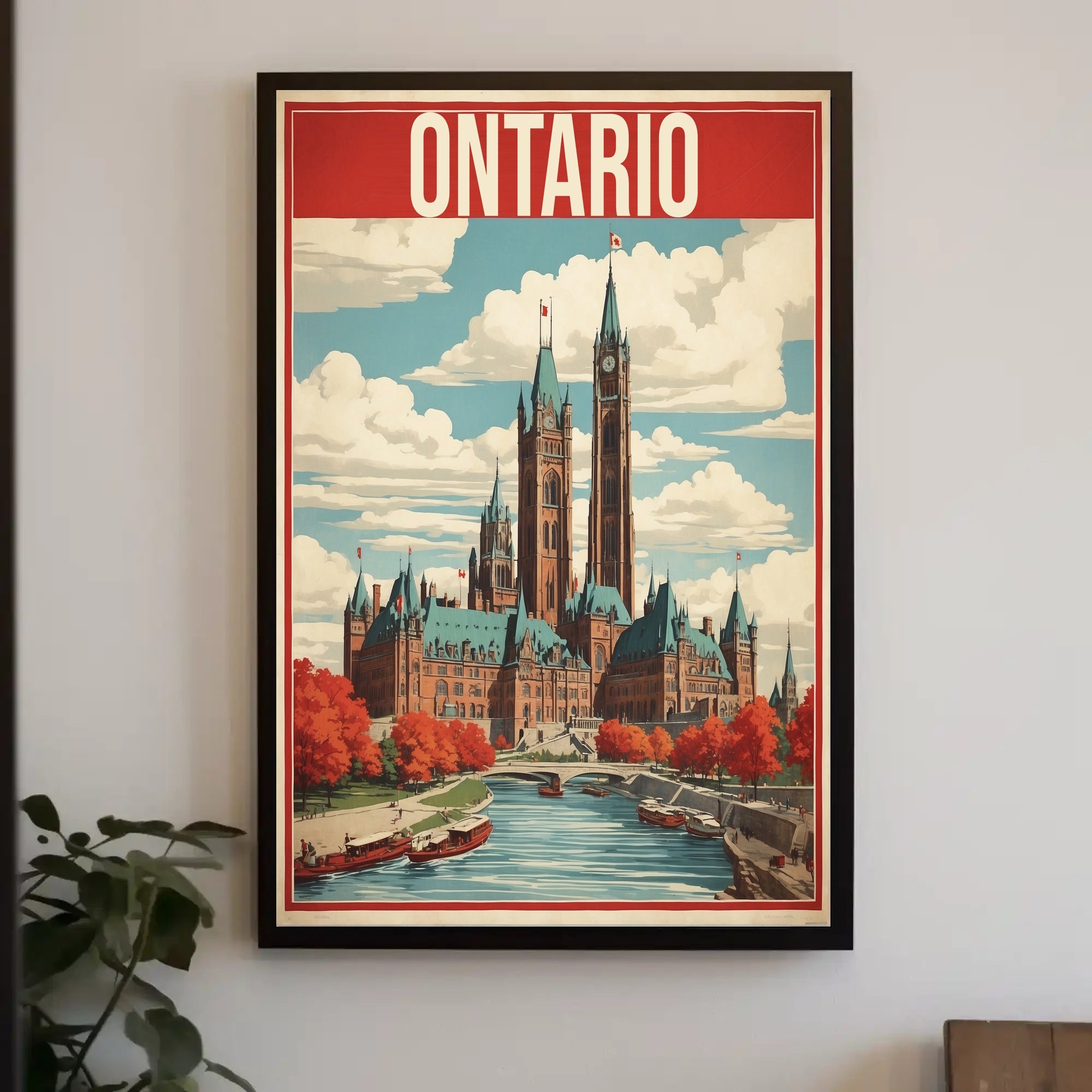 Ontario Parliament Scenic View Vintage Travel Poster PosterGoat