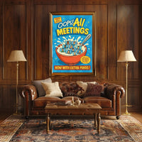 Oops! All Meetings Pop Culture Poster PosterGoat