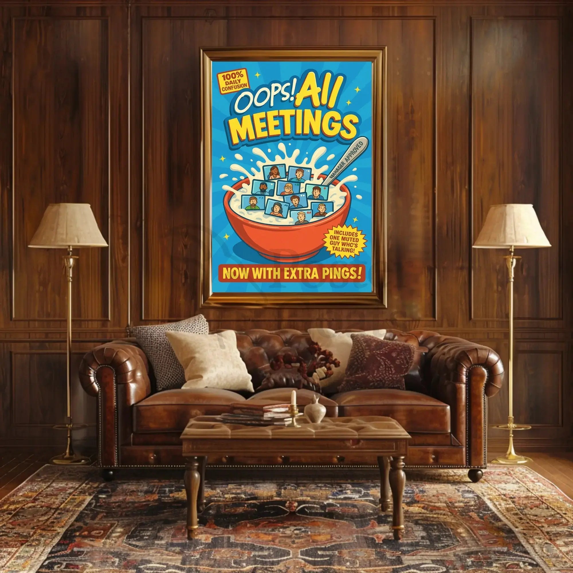 Oops! All Meetings Pop Culture Poster PosterGoat