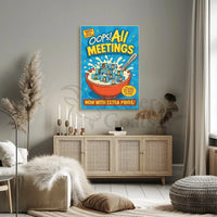 Oops! All Meetings Pop Culture Poster PosterGoat