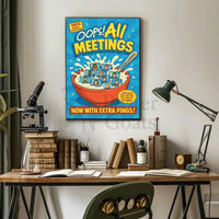 Oops! All Meetings Pop Culture Poster PosterGoat