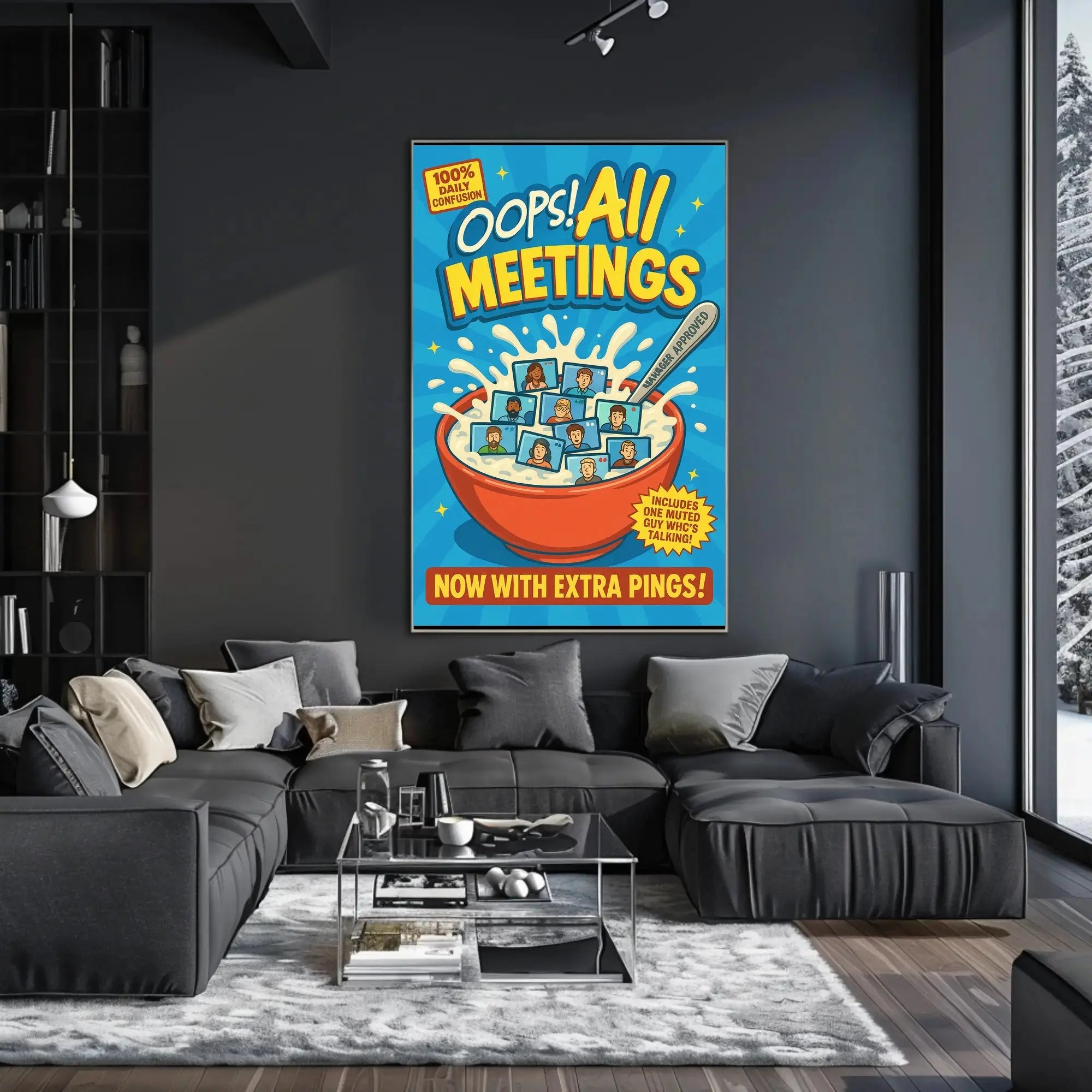 Oops! All Meetings Pop Culture Poster PosterGoat