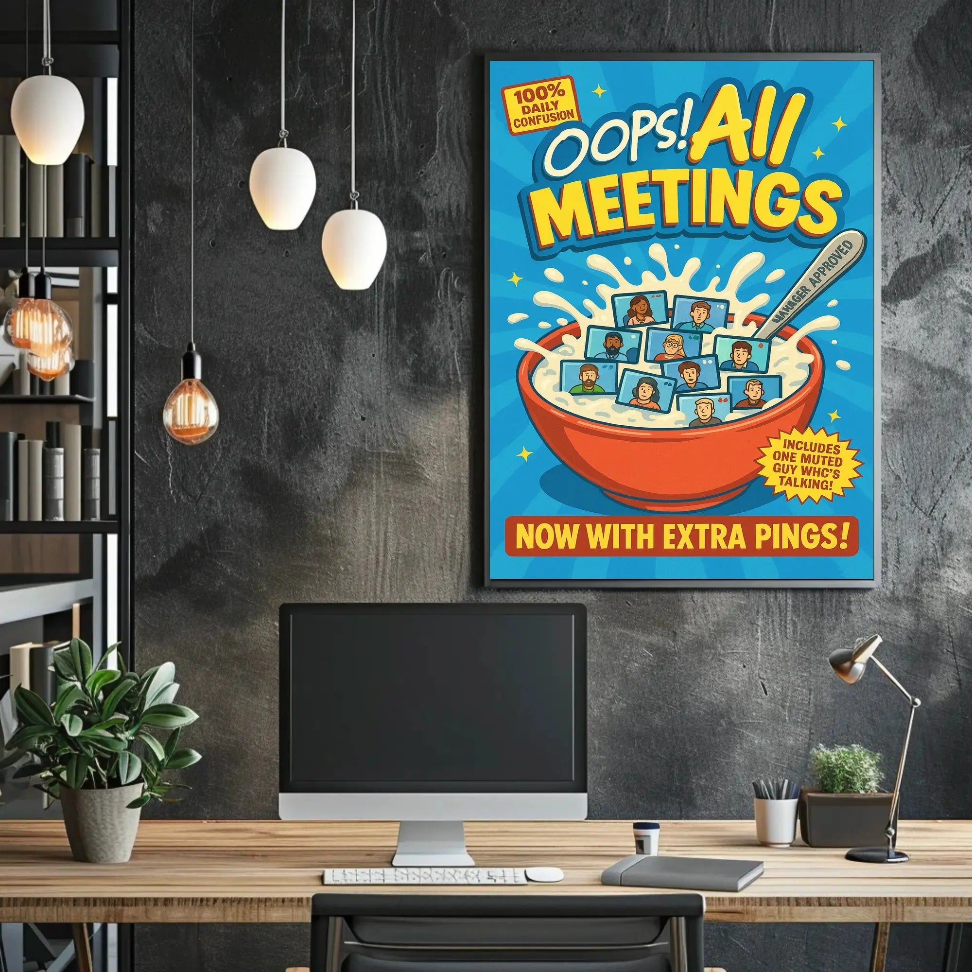 Oops! All Meetings Pop Culture Poster PosterGoat