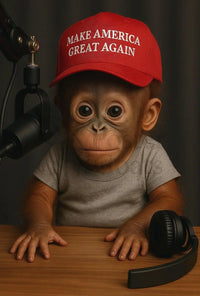 Orangutan Satire Political Humor Modern Satirical Poster PosterGoat