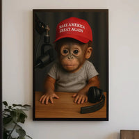 Orangutan Satire Political Humor Modern Satirical Poster PosterGoat