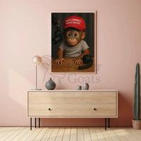 Orangutan Satire Political Humor Modern Satirical Poster PosterGoat