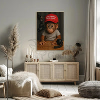 Orangutan Satire Political Humor Modern Satirical Poster PosterGoat