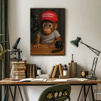 Orangutan Satire Political Humor Modern Satirical Poster PosterGoat