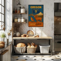 Oregon Heritage Wildlife Travel Poster PosterGoat