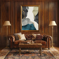 Organic Shapes Collage in Earthy Tones Abstract or Artistic Poster PosterGoat