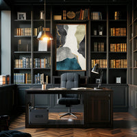 Organic Shapes Collage in Earthy Tones Abstract or Artistic Poster PosterGoat