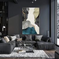 Organic Shapes Collage in Earthy Tones Abstract or Artistic Poster PosterGoat