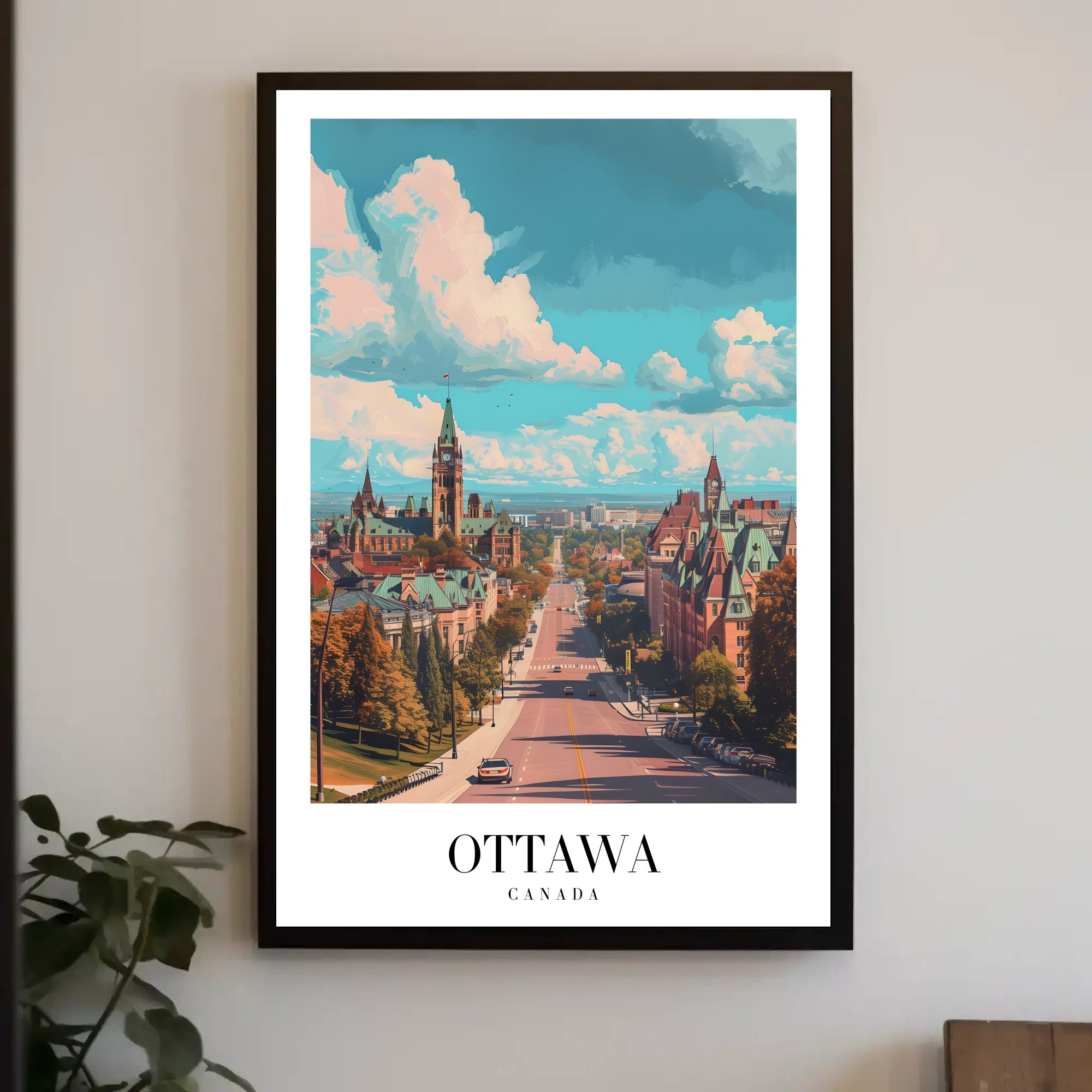 Ottawa Cityscape Vibrant Autumn View Travel Poster PosterGoat