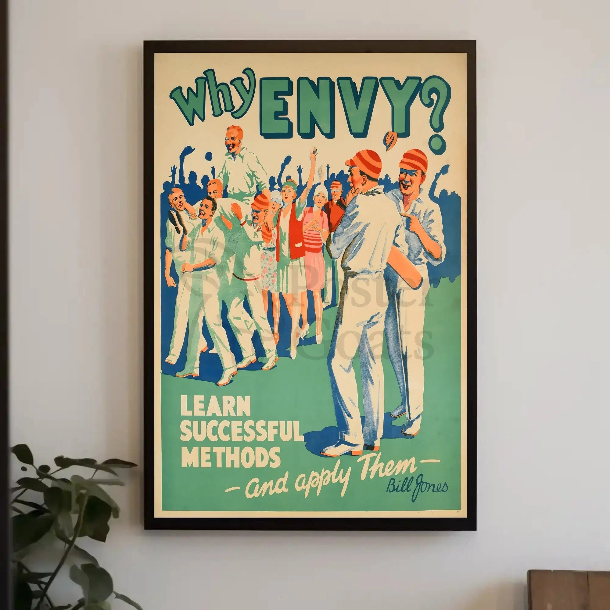 Overcoming Envy Vintage Motivational Poster - Pop Culture Poster PosterGoat