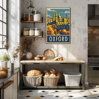 Oxford Autumn Vintage Travel Art - Urban or Cityscape Poster PosterGoat