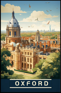 Oxford's Charm Captured: Vintage Travel Poster PosterGoat